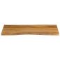 Preview: Tischplatte mit Baumkante 120x60x2,5 cm Massivholz Mango