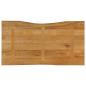 Preview: Tischplatte mit Baumkante 120x60x2,5 cm Massivholz Mango