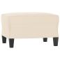 Preview: 3-Sitzer-Sofa mit Hocker Beige 180 cm Mikrofasergewebe