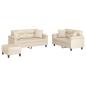 Preview: 3-tlg. Sofagarnitur mit Kissen Beige Mikrofasergewebe