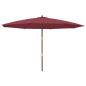 Preview: Sonnenschirm mit Holzmast Bordeauxrot 400x273 cm