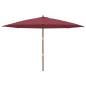 Preview: Sonnenschirm mit Holzmast Bordeauxrot 400x273 cm