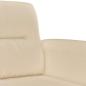 Preview: 3-tlg. Sofagarnitur mit Kissen Creme Mikrofasergewebe