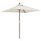 Preview: Sonnenschirm mit Holzmast Sandfarben 198x198x231 cm