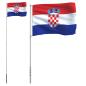 Preview: Flagge Kroatiens mit Mast 5,55 m Aluminium