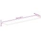 Preview: Tischplatte 140x60x3,8 cm Rechteckig Massivholz Akazie