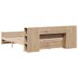 Preview: Massivholzbett mit Regal ohne Matratze 180x200 cm Kiefer