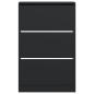 Preview: Schuhschrank Schwarz 80x21x125,5 cm Holzwerkstoff