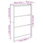 Preview: Schuhschrank Schwarz 80x21x125,5 cm Holzwerkstoff