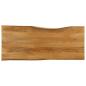 Preview: ARDEBO.de - Tischplatte mit Baumkante 140x60x3,8 cm Massivholz Mango