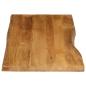 Preview: Tischplatte mit Baumkante 140x60x3,8 cm Massivholz Mango