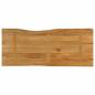 Preview: Tischplatte mit Baumkante 140x60x3,8 cm Massivholz Mango