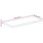 Preview: Tischplatte mit Baumkante 140x60x3,8 cm Massivholz Mango