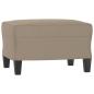 Preview: Sessel mit Hocker Taupe 60 cm Mikrofasergewebe