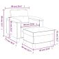 Preview: Sessel mit Hocker Taupe 60 cm Mikrofasergewebe