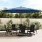 Preview: ARDEBO.de - Sonnenschirm mit Holzmast Azurblau 400x273 cm