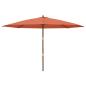 Preview: Sonnenschirm mit Holzmast Terrakotta 400x273 cm
