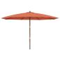 Preview: Sonnenschirm mit Holzmast Terrakotta 400x273 cm