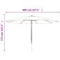 Preview: Sonnenschirm mit Holzmast Terrakotta 400x273 cm