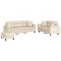 Preview: 3-tlg. Sofagarnitur mit Kissen Beige Mikrofasergewebe