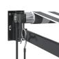 Preview: Markise Einziehbar Anthrazit & Weiß 3,5x2,5 m Stoff & Aluminium
