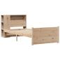 Preview: Massivholzbett mit Regal ohne Matratze 90x190 cm Kiefer