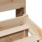 Preview: Massivholzbett mit Regal ohne Matratze 90x190 cm Kiefer
