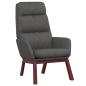 Preview: Relaxsessel mit Hocker Dunkelgrau Stoff