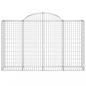Preview: Gabionen mit Hochbogen 5 Stk. 200x50x120/140cm Verzinktes Eisen