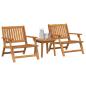 Preview: Gartenstühle mit Tisch 3 Stück Massivholz Akazie