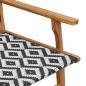 Preview: Gartenstühle mit Tisch 3 Teile Schwarz und Weiß aus Akazienholz