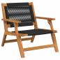 Preview: Gartenstühle mit Tisch 3er Set Schwarz Akazienholz