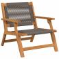 Preview: Gartenstühle mit Tisch 3er Set Grau Akazienholz