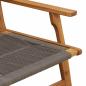 Preview: Gartenstühle mit Tisch 3er Set Grau Akazienholz