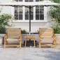Preview: Gartenstuhl mit Tisch 3-teilig Beige Akazienholz