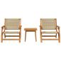 Preview: Gartenstuhl mit Tisch 3-teilig Beige Akazienholz