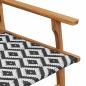 Preview: Gartenstühle mit Tisch 5-teilig Schwarz und Weiß aus massivem Akazienholz