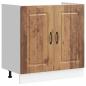 Preview: Küchen-Schrank ""Kalmar"" mit doppelten Becken aus altem Holz, Holzwerkstoff