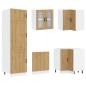 Preview: Waschbeckenunterschrank ""Porto"" mit Waschbecken Betongrau 80x46x84,5 cm Hergestelltes Holz