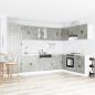Preview: Waschbeckenunterschrank ""Porto"" mit Waschbecken Betongrau 80x46x84,5 cm Hergestelltes Holz