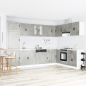 Preview: Waschbeckenunterschrank ""Porto"" mit Waschbecken Betongrau 80x46x84,5 cm Hergestelltes Holz