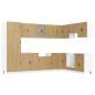 Preview: ARDEBO.de - Waschbecken-Unterschrank ""Porto"" mit Waschbecken Grau Sonoma 80x46x84,5 cm Holzwerkstoff
