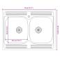 Preview: Waschbeckenunterschrank ""Porto"" mit Waschbecken Braun Eiche 80x46x84,5 cm Holzwerkstoff