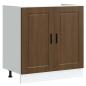Preview: Waschbeckenunterschrank ""Porto"" mit Waschbecken Braun Eiche 80x46x84,5 cm Holzwerkstoff