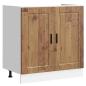 Preview: Unterschrank ""Porto"" mit Waschbecken Altes Holz 80x46x84,5 cm Ingenieurholz