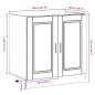 Preview: Unterschrank ""Porto"" mit Waschbecken Altes Holz 80x46x84,5 cm Ingenieurholz