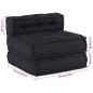 Preview: Modular Poufs 3er Set Anthrazit Stoff