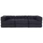Preview: Modular Poufs 3er Set Anthrazit Stoff