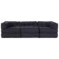 Preview: Modular Poufs 3er Set Anthrazit Stoff
