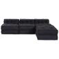 Preview: Modular Pouffes 4er Set in Anthrazit aus Stoff